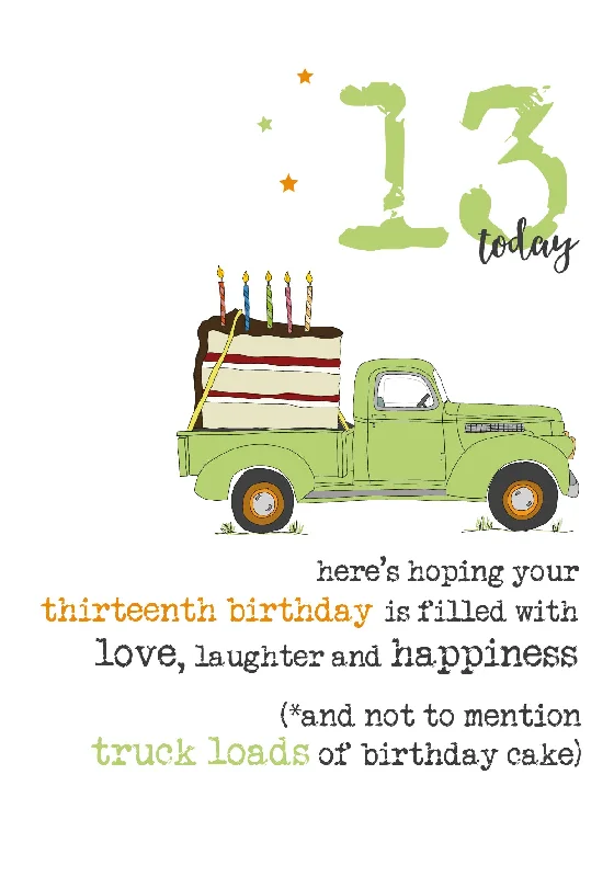 13th Birthday Sparkle Finished Greeting Card