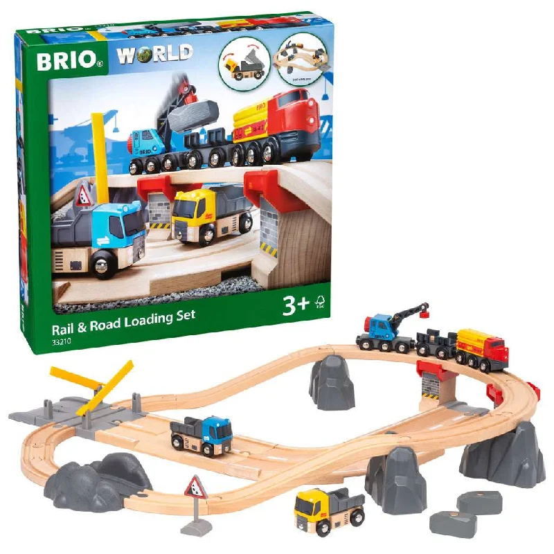 BRIO World 33210 Rail & Road Loading Set