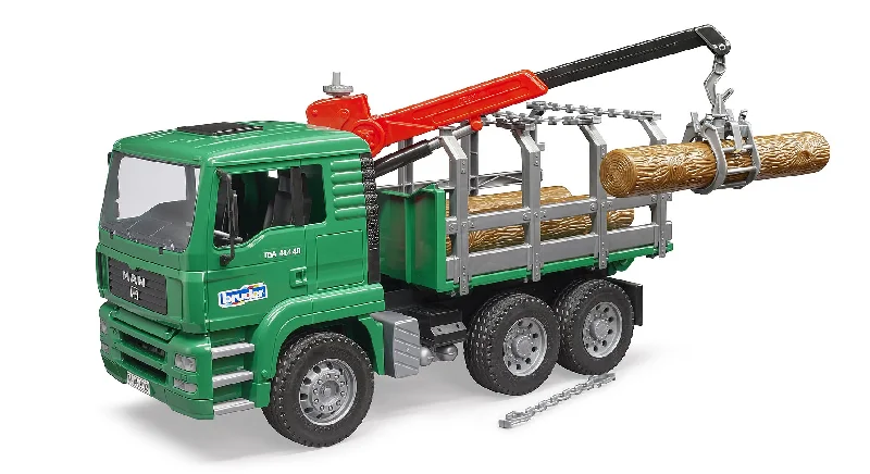 bruder MAN Holztransporter mit Ladekran