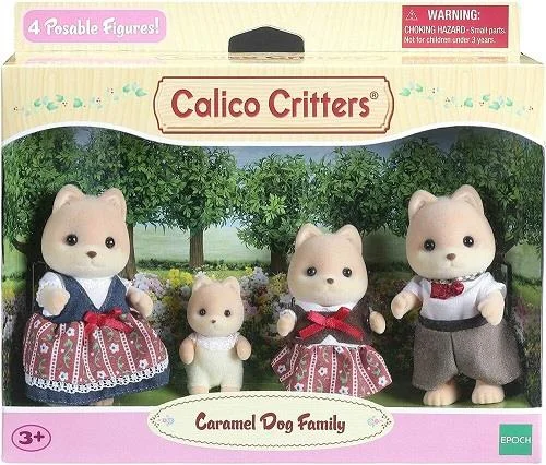 Calico Critters Caramel Dog Familly