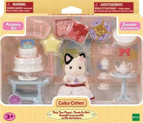 Calico Critters Party Time Playset - Tuxedo Cat Girl