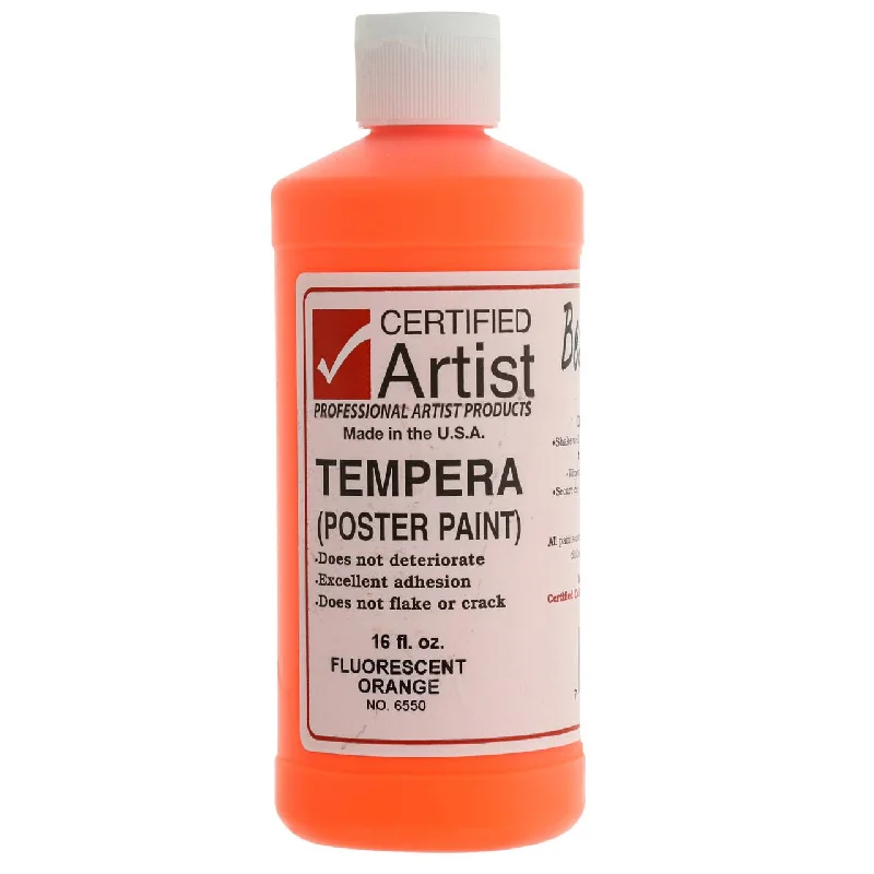 Flourescent Orange BesTemp Tempera Poster Paint (Certified Artist)