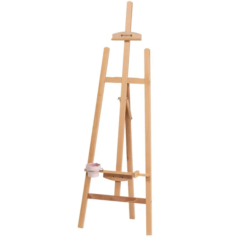 MEEDEN Beechwood A-Frame Easel with Brush Holder & Washer - HJ-2E-YM