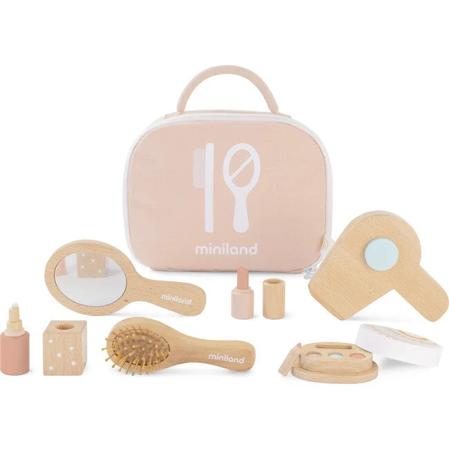 Miniland Doll Wooden Vanity Beauty Set