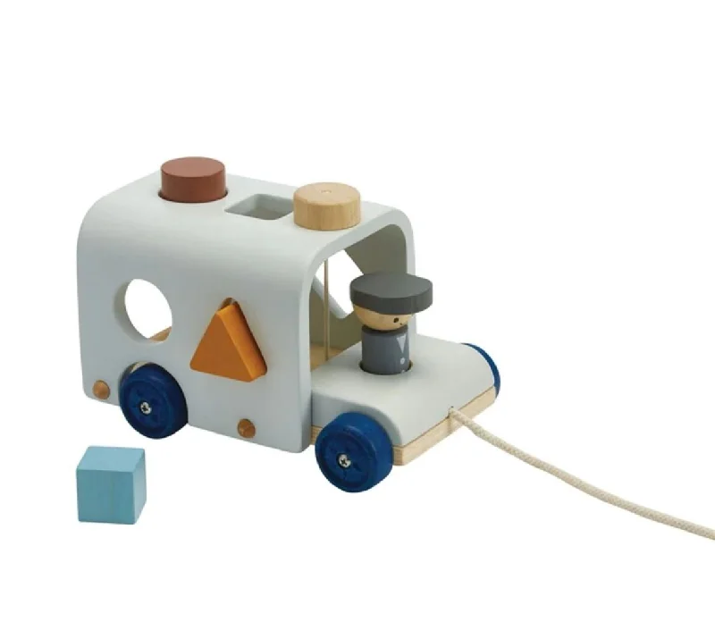 PlanToys Shape Sorting Bus in Orchard Colors