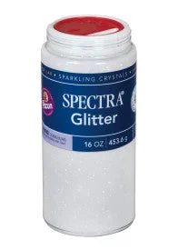 Spectra® Glitter Sparkling Crystals, Clear, 1 lb. Jar (Pacon)