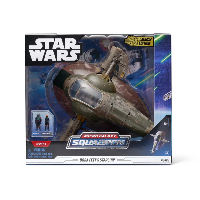 Star Wars Micro Galaxy Squadron 8 Inch Deluxe Vehicle & Figure 0021 Boba Fett's Starship