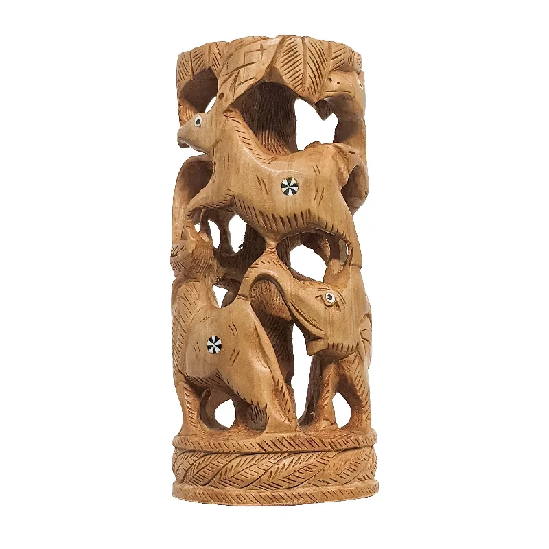 Wooden Animal Statue Decorative Art Piece