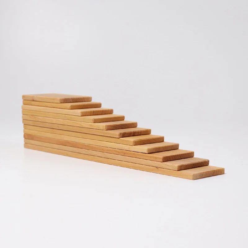 Wooden Building Boards  - Natural - Grimm's Wooden Toys