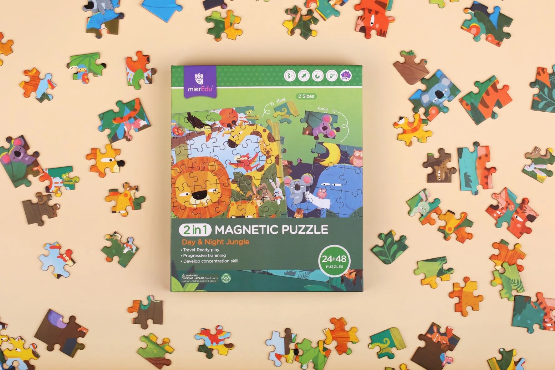 2 in 1 Day + Night Jungle Magnetic Puzzle