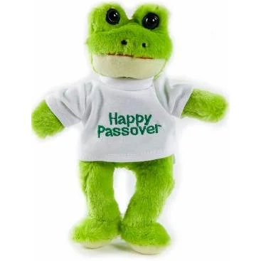 Cute Plush Frog " Happy Passover " 9"