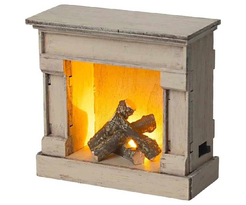 Maileg: Miniature fireplace - Off-white