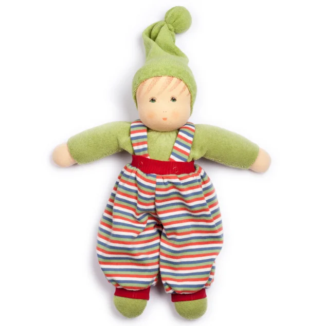 Sale Nanchen Natur Waldorf Boy Doll, Green