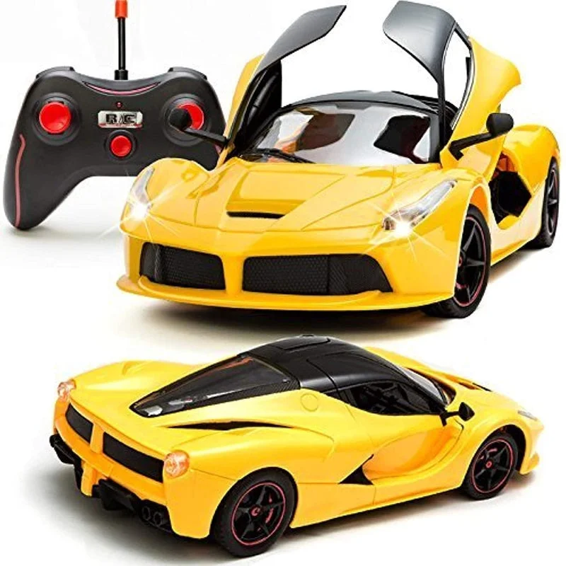 Rechargeable Remote Control Car Sports Racing Car with Openable Doors & Working Light