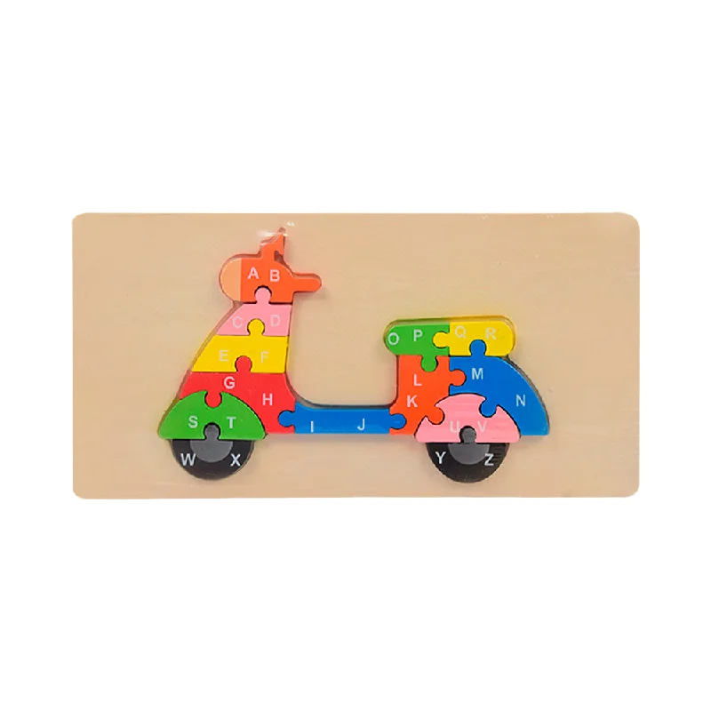 WOODEN PUZZLE BOARD ABC SCOOTER Z.B