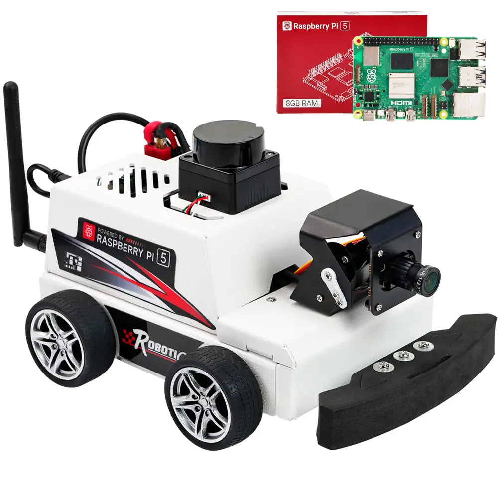 Yahboom Raspberry Pi 5 AI Visual ROS2 Robot Car Kit 2DOF Lidar Stem Education Project for Teen Engineers Students (with Raspberry Pi5-8GB)