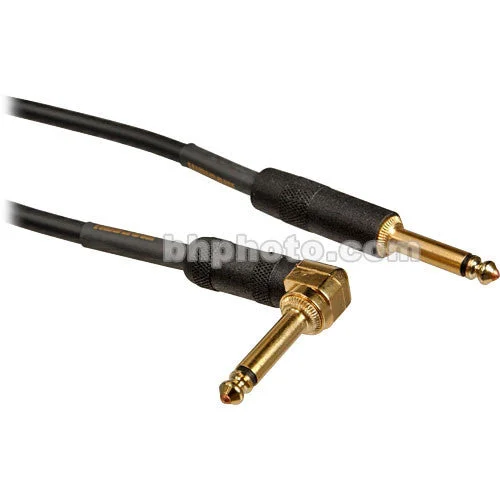 Mogami Gold Instrument 1/4" Male to 1/4" Angled Male Instrument Cable [10' (3.05 m)]