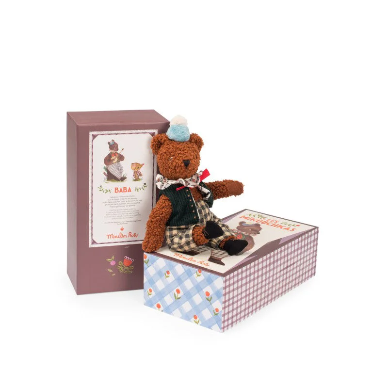 Moulin Roty Les Minouchkas Baba The Bear In Illustrated Gift Box