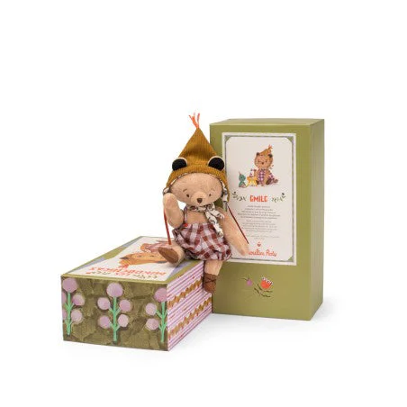 Moulin Roty Les Minouchkas Emile The Bear in Illustrated Gift Box