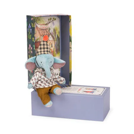 Moulin Roty Les Minouchkas Pablo The Elephant in Illustrated Gift Box