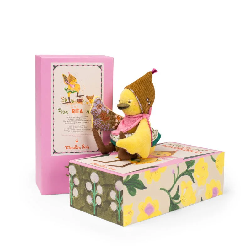 Moulin Roty Les Minouchkas Rita The Duck in Illustrated Gift Box