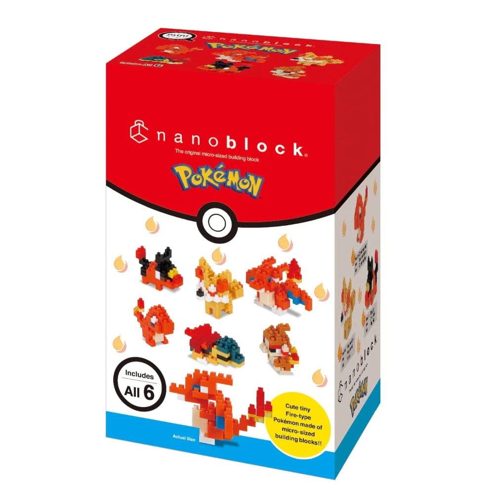 Type Fire Set of Six Nanoblock Pokemon Series